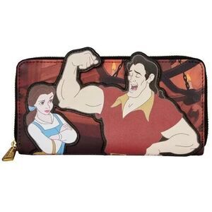 Loungefly Disney Beauty‎ And The Beast Gaston Villains Scene Zip Around Wallet